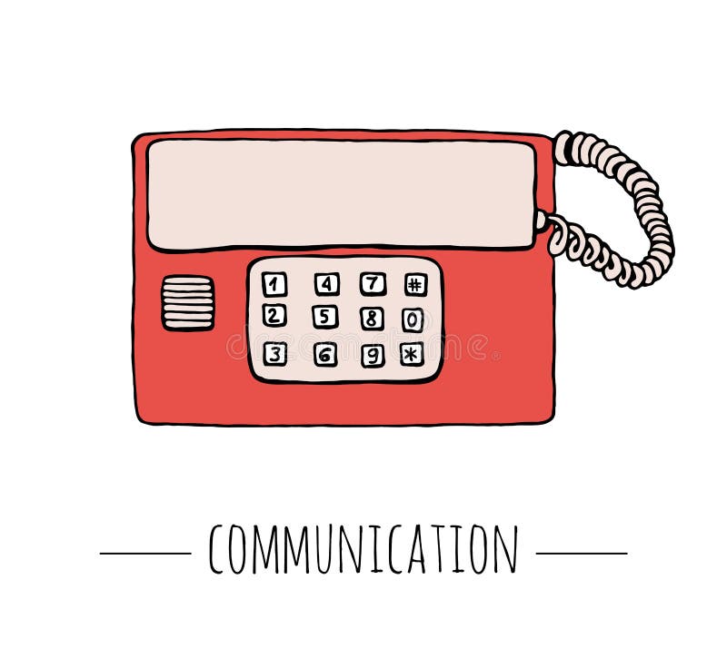 Vector vintage telephone. Retro illustration of wired rotary dial telephone. vector illustration Vector vintage telephone. Retro illustration of wired rotary dial telephone. vector illustration