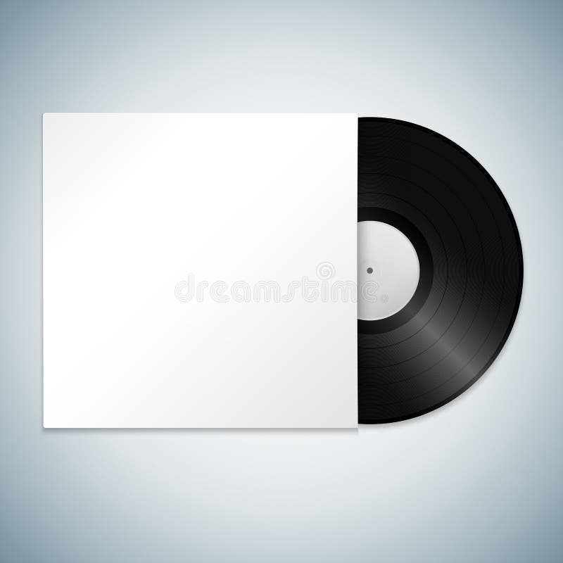 Vector Vinyl Record Cover Mockup Stock Vector - Illustration of disk