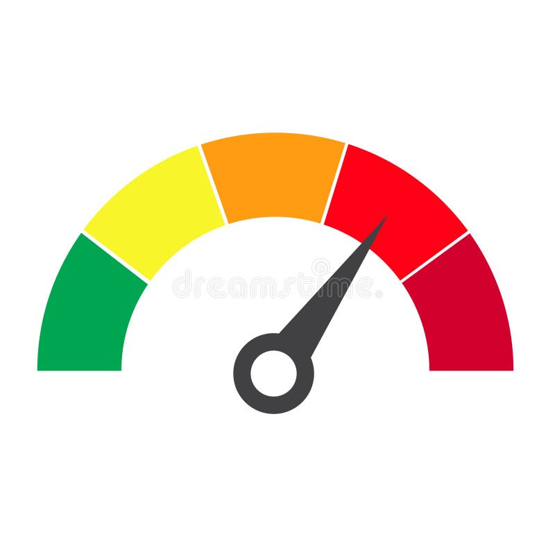 Vector vlakke ontwerpillustratie Snelheidsmeter of classificatiemeter sig stock illustratie Vector vlakke ontwerpillustratie Snelheidsmeter of classificatiemeter sig stock illustratie