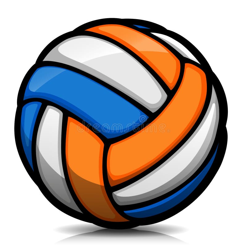 Vector Volleyball Ball Cartoon Isolated Stock Vector Illustration of