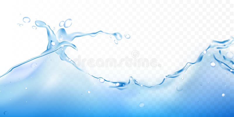 vector Water splash and ripple bubbles over