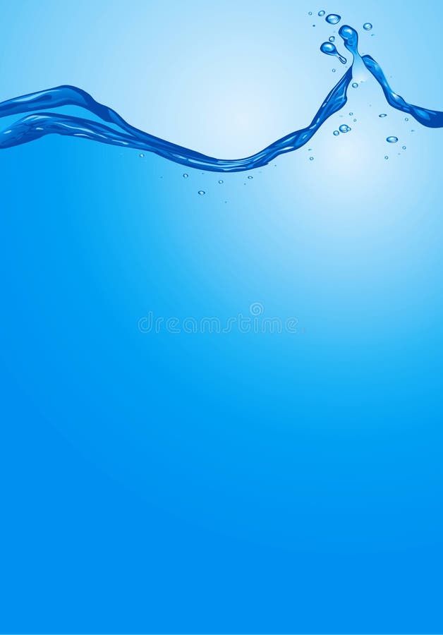 Vector water wave