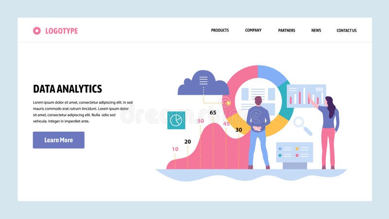 Vector web site gradient design template. Data analytics, dashboard and business finance report. Landing page concepts royalty free illustration Vector web site gradient design template. Data analytics, dashboard and business finance report. Landing page concepts royalty free illustration