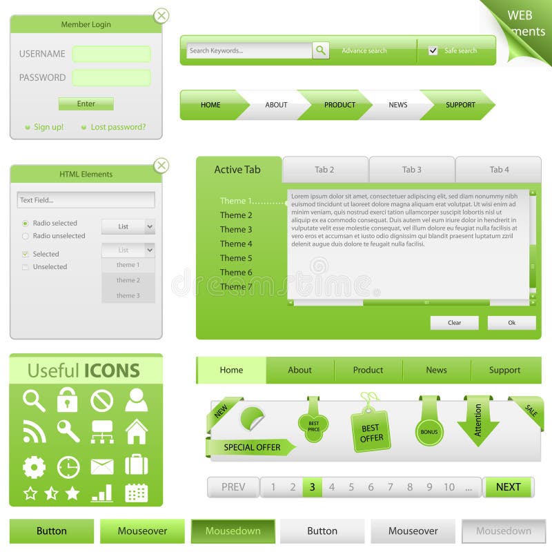 Vector Website Design Elements