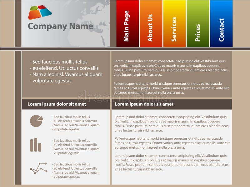 Vector website design template vector illustration