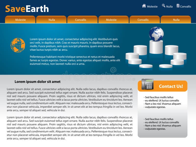 Vector website design template royalty free illustration