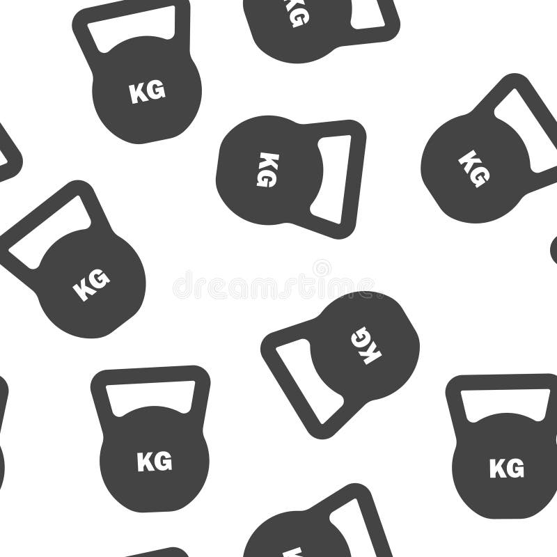 Vector Weight Icon. Weight Symbol Seamless Pattern on a White