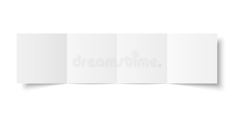 Vector white blank square double gate fold opened on white background vector illustration