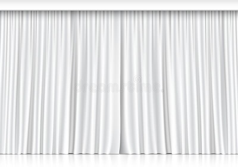 Vector White Curtains Isolated On White Background Stock Vector - Image