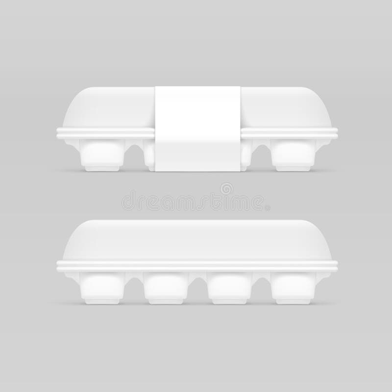 Vector White Egg Box on Background Stock Vector Illustration of
