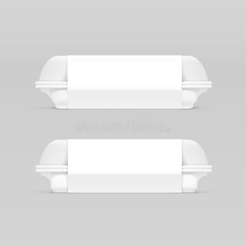 Vector White Fast Food Box Container Packaging Package Packing Pack on Background royalty free illustration Vector White Fast Food Box Container Packaging Package Packing Pack on Background royalty free illustration