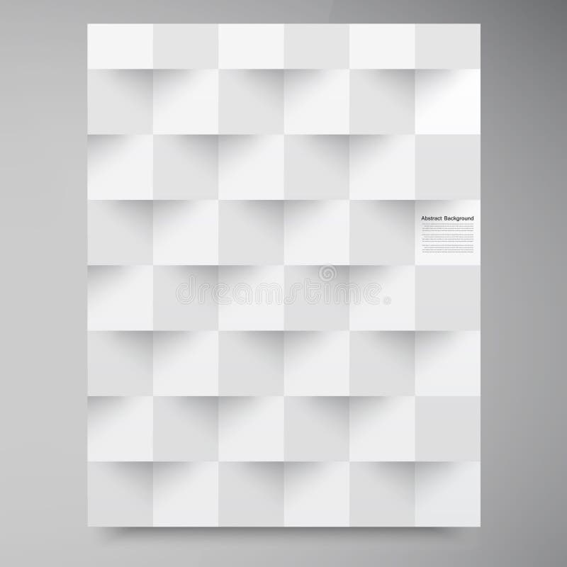 Vector white squares. Abstract backround