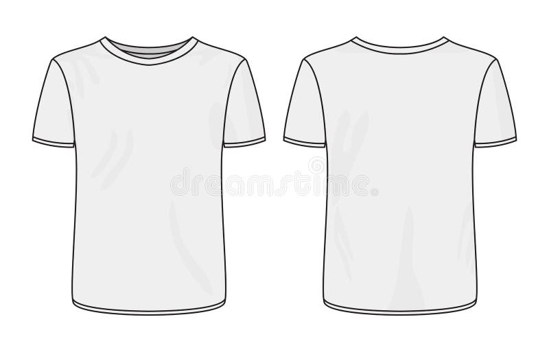 Vector White T-shirt Template Mockup Stock Vector - Illustration of ...