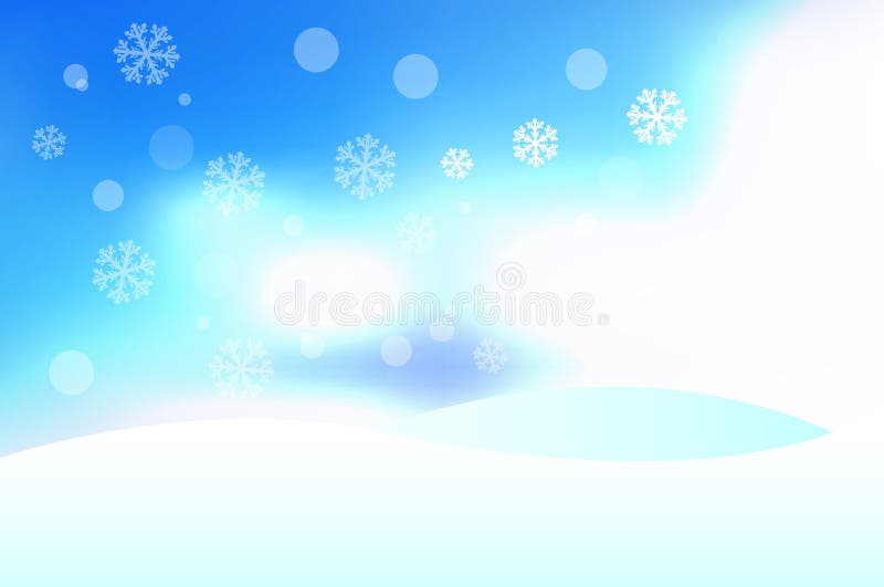 Vector Winter Background with Snowdrifts, Blue Sky and Snowflakes. Merry Christmas and Happy New Year Design Elements vector illustration Vector Winter Background with Snowdrifts, Blue Sky and Snowflakes. Merry Christmas and Happy New Year Design Elements vector illustration