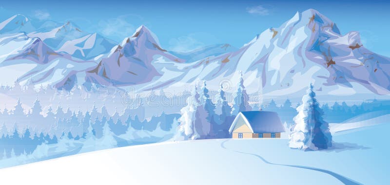 wall26 Canvas Print Wall Art Window View Snowy Mountain