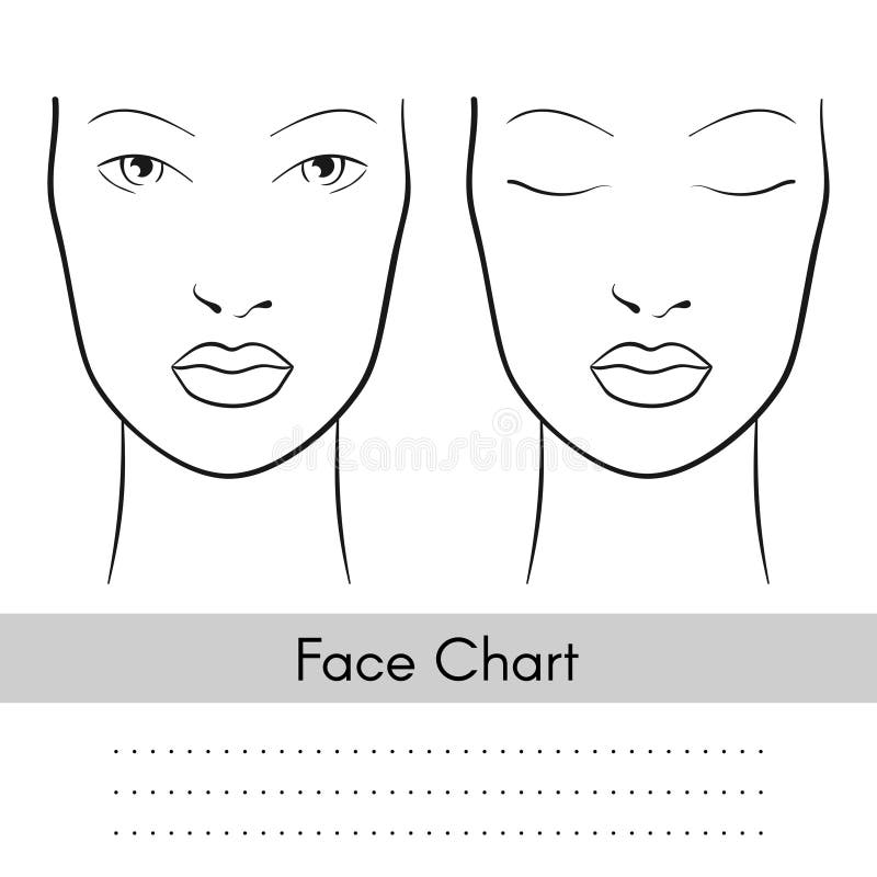 Free Blank Face Charts For Makeup