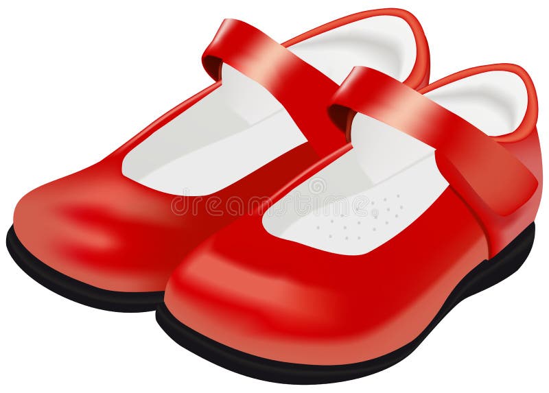 Vector Womans Red Shoes for Child on White Stock Vector - Illustration of  black, fetish: 28851739