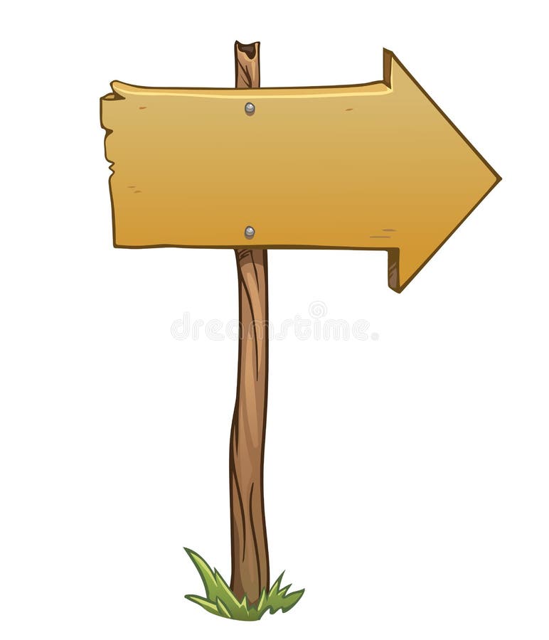 Vector wooden sign arrow isolated on white. vector illustration Vector wooden sign arrow isolated on white. vector illustration