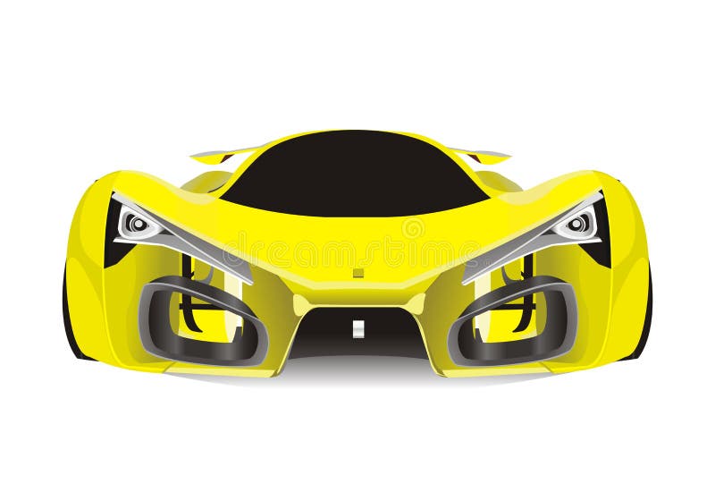 Vector Of Yellow Ferrari F80 Sport Car Editorial Image 