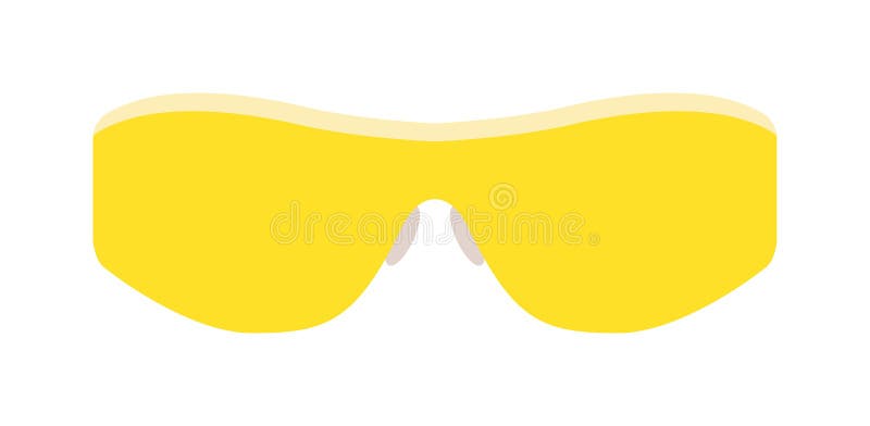 Vector yellow glasses isolated on white background. vector illustration Vector yellow glasses isolated on white background. vector illustration