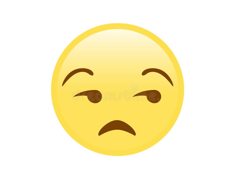 Vector Yellow Gloss, Upset, Not Impressed Face Icon Stock Vector -  Illustration of disappointed, isolated: 145188337