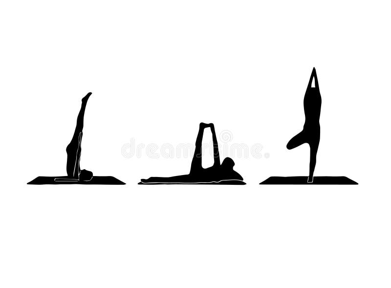 Vector yoga pose stock vector. Illustration of design 51236356