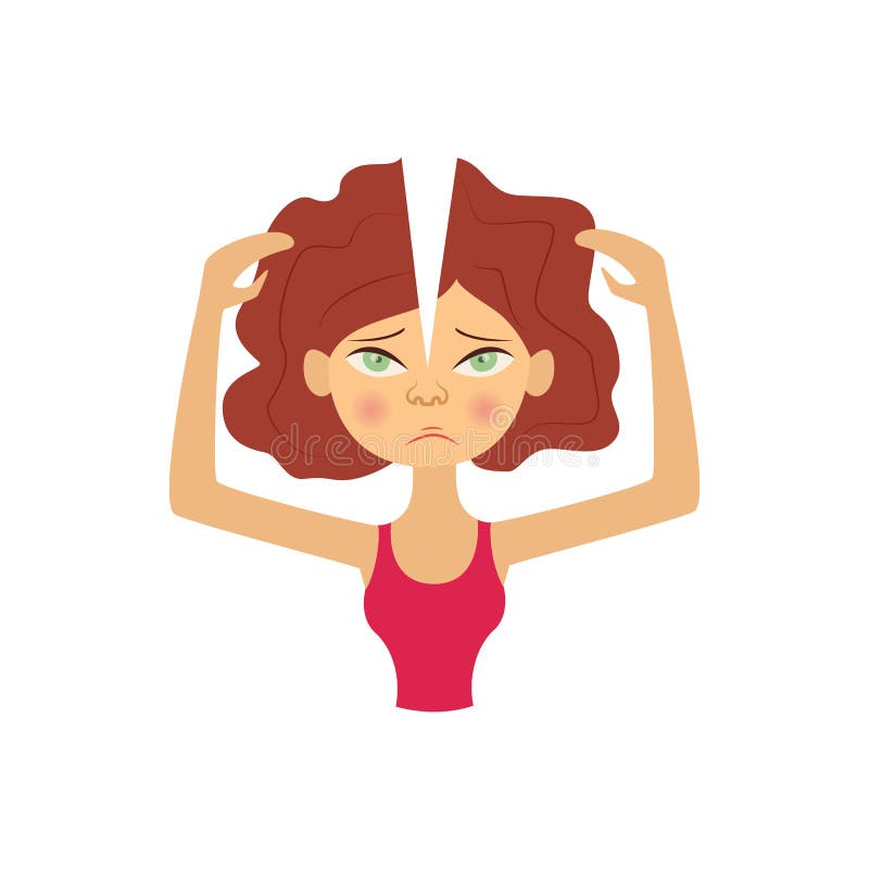 Vector young woman with headache pain royalty free illustration Vector young woman with headache pain royalty free illustration