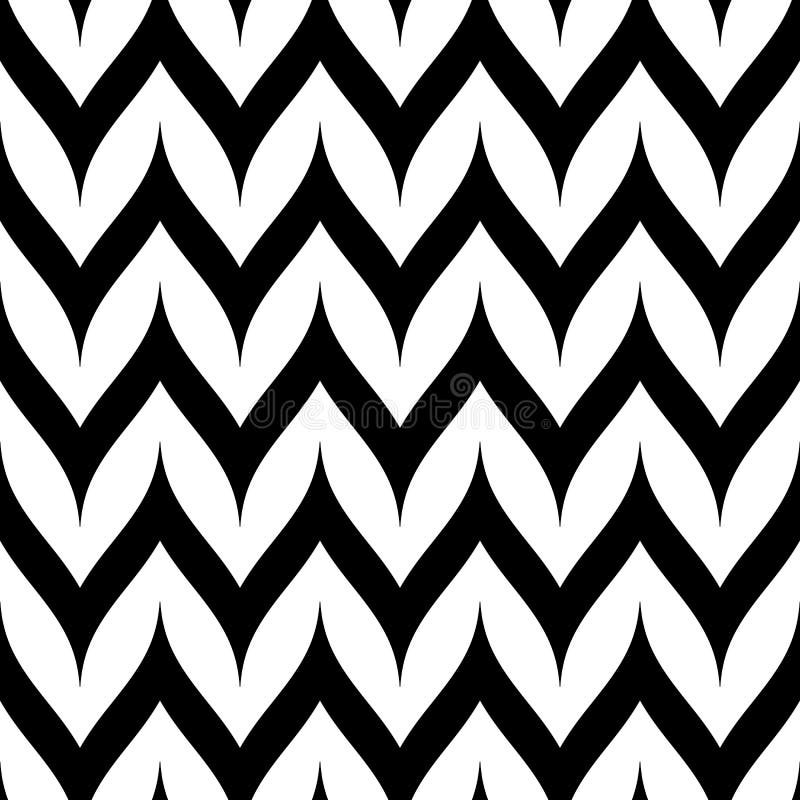 Vector Zigzag Chevron Seamless Pattern. Curved Wavy Zig Zag Line vector illustration