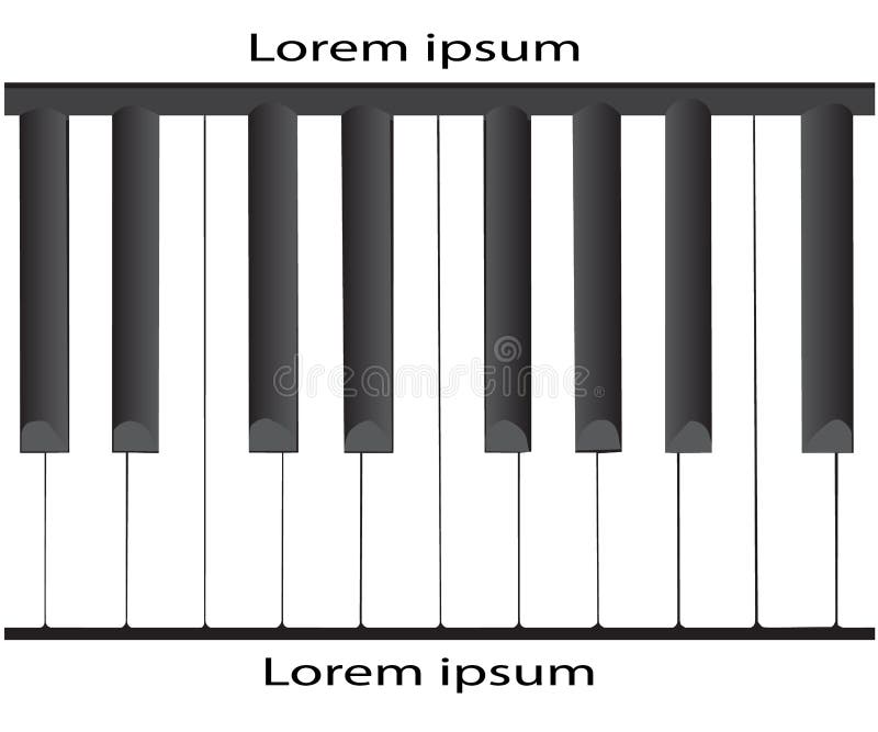 Vector zwart-witte notapiano met witte achtergrond royalty-vrije illustratie Vector zwart-witte notapiano met witte achtergrond royalty-vrije illustratie