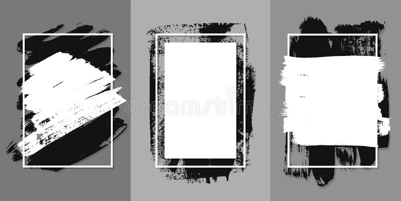 Vector zwarte verf, de slag van de inktborstel, borstel, lijn of textuur Element, de doos, het kader of de achtergrond van het te vector illustratie Vector zwarte verf, de slag van de inktborstel, borstel, lijn of textuur Element, de doos, het kader of de achtergrond van het te vector illustratie