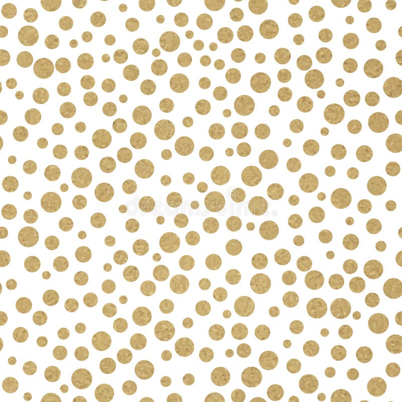 Vector às bolinhas sem emenda textured amarelos do círculo da coxa do teste padrão do ouro ilustração stock Vector às bolinhas sem emenda textured amarelos do círculo da coxa do teste padrão do ouro ilustração stock