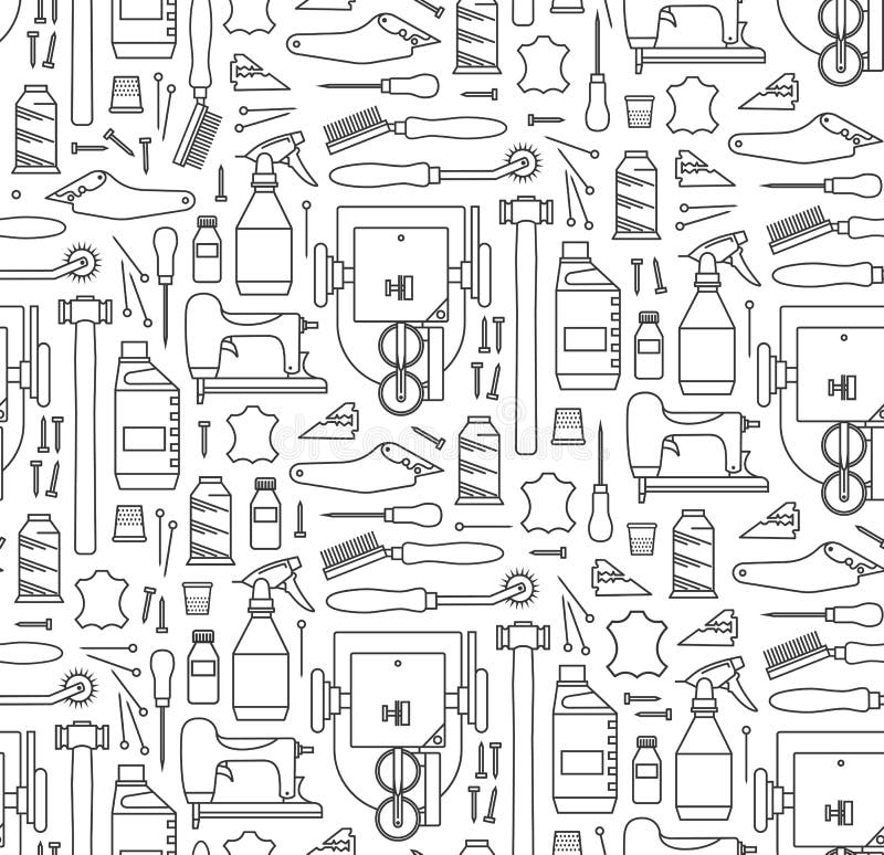 Vector безшовная картина более furrier инструментов ` s иллюстрация вектора Vector безшовная картина более furrier инструментов ` s иллюстрация вектора