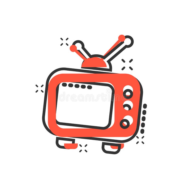 Vector значок монитора телевидения шаржа в шуточном стиле Экран Tv иллюстрация вектора Vector значок монитора телевидения шаржа в шуточном стиле Экран Tv иллюстрация вектора