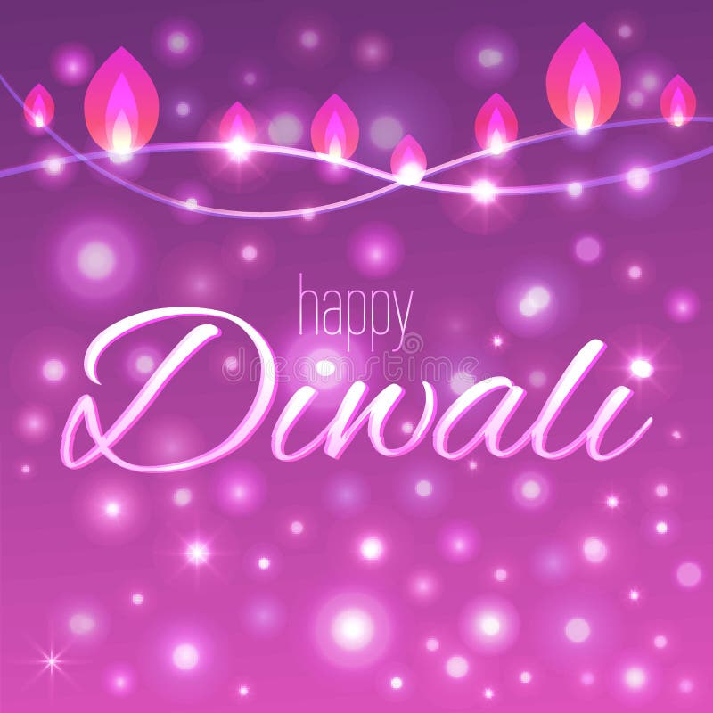 Vector иллюстрация украшенной предпосылки для Diwali с светлыми гирляндами иллюстрация штока Vector иллюстрация украшенной предпосылки для Diwali с светлыми гирляндами иллюстрация штока