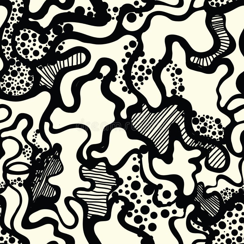 Vector покрашенная вручную безшовная картина с головоломкой, запятнайте, doodle бесплатная иллюстрация Vector покрашенная вручную безшовная картина с головоломкой, запятнайте, doodle бесплатная иллюстрация