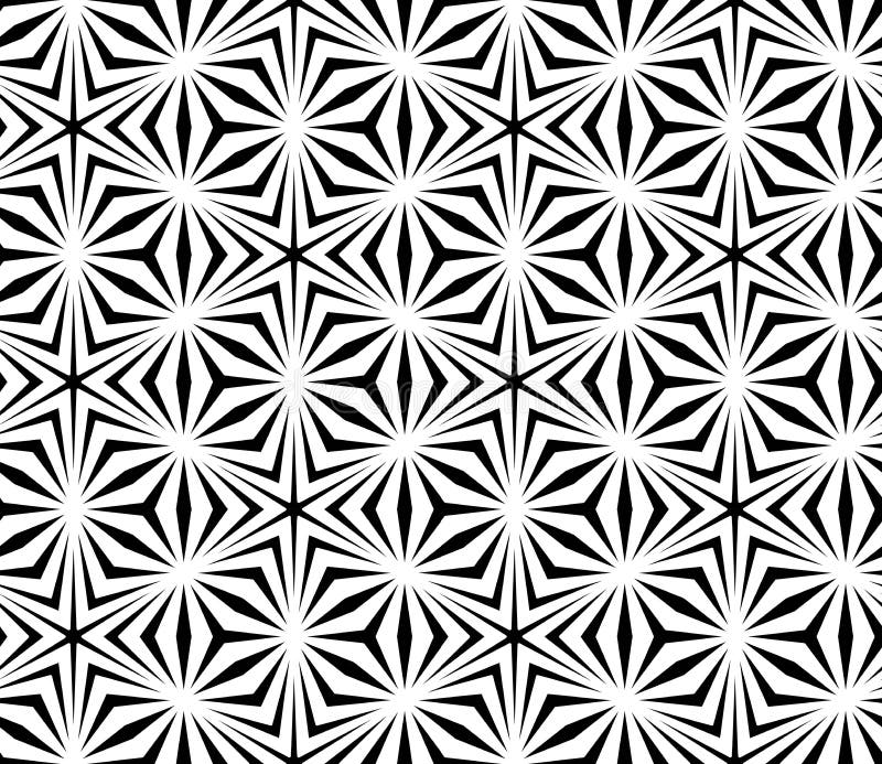 Vector современная безшовная священная картина trippy, черно-белый конспект геометрии иллюстрация штока