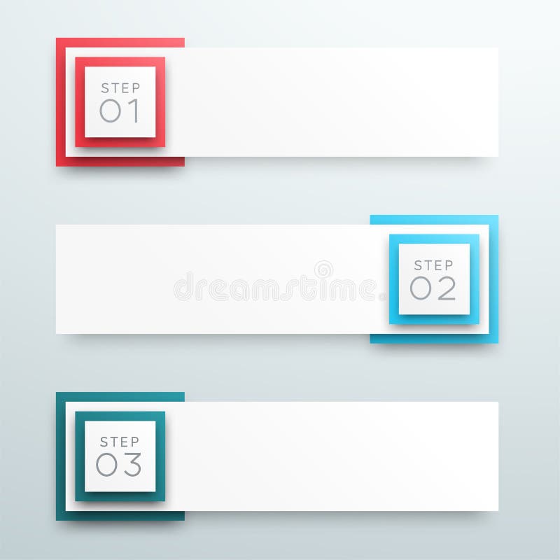 Vector шаги Infographic a знамени текстового поля 3d 1 до 3 иллюстрация штока Vector шаги Infographic a знамени текстового поля 3d 1 до 3 иллюстрация штока