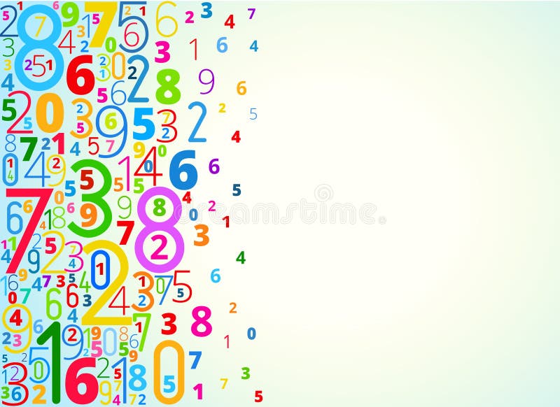 Vectorachtergrond van aantallen stock illustratie Vectorachtergrond van aantallen stock illustratie