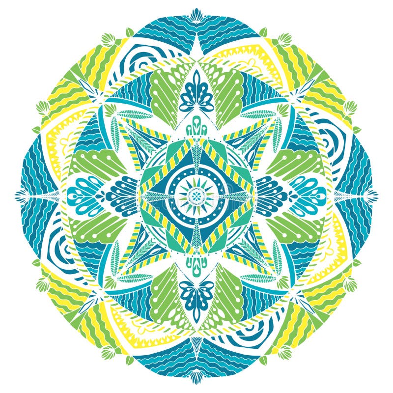 Vectorafbeeldingenmandala met etnische motieven royalty-vrije illustratie Vectorafbeeldingenmandala met etnische motieven royalty-vrije illustratie