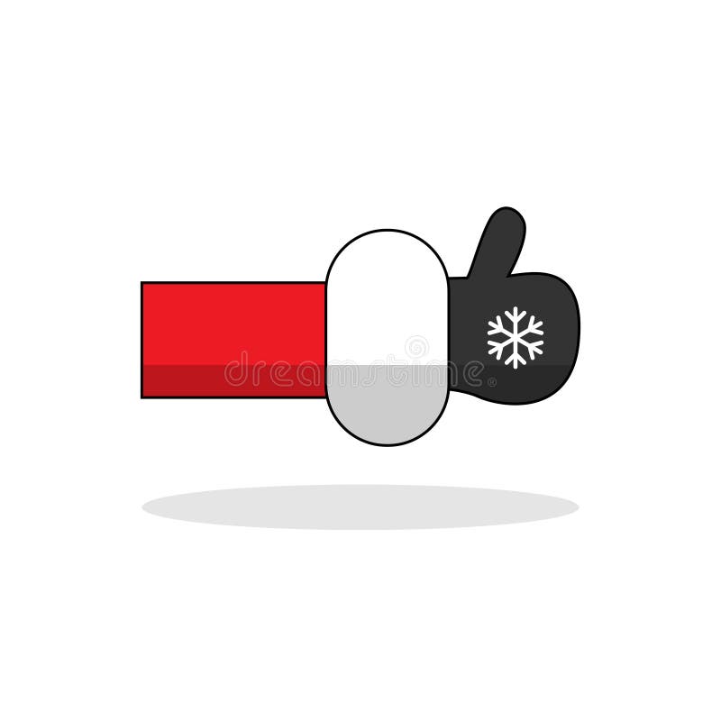 Vectorbeeldverhaal Santa Claus zoals geïsoleerde handpictogram Editablehanden met handschoen en sneeuwvlok beduimelt omhoog het s royalty-vrije illustratie Vectorbeeldverhaal Santa Claus zoals geïsoleerde handpictogram Editablehanden met handschoen en sneeuwvlok beduimelt omhoog het s royalty-vrije illustratie