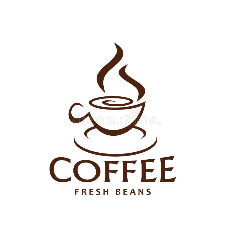 Vectorcoffekop en stoompictogram voor koffiebonen vector illustratie Vectorcoffekop en stoompictogram voor koffiebonen vector illustratie