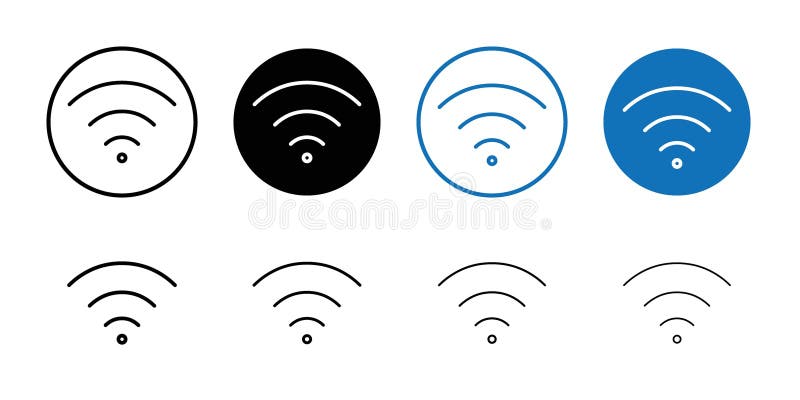 Vectorial al pictograma semnalului wifi pentru caracteristica Web ui vector illustration