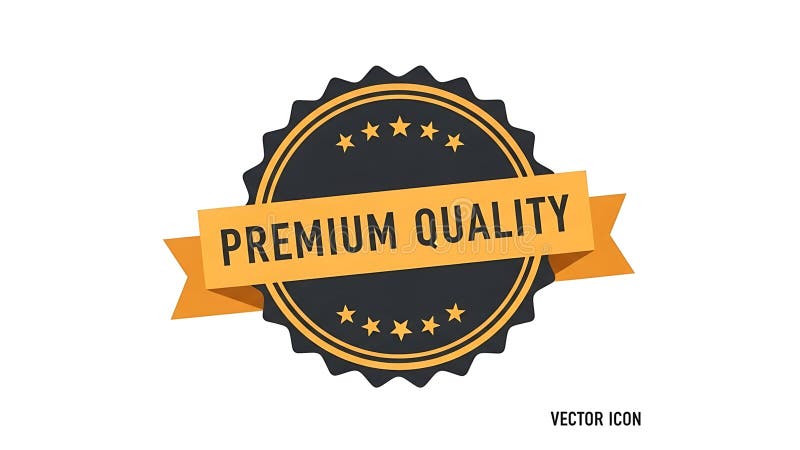 Vectoricoon voor Premium Kwaliteitsgarantiesegel stock illustratie