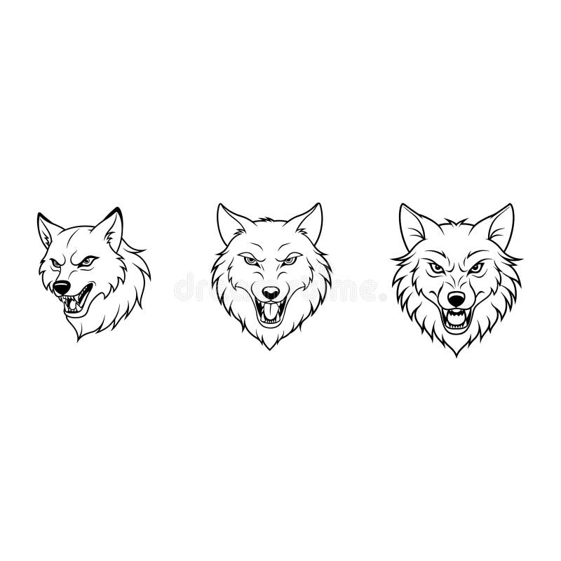 Vectoriel de tête de loup en colère. il s'agit d'un fichier vecteur modifiable et imprimable