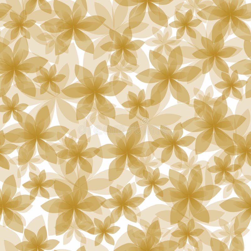 Vector golden transparent abstract flower on white background seamless background wallpaper poster wrap paper two color pattern. Vector golden transparent abstract flower on white background seamless background wallpaper poster wrap paper two color pattern