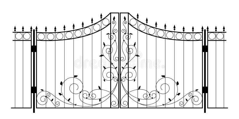 Vectorijzerpoort stock illustratie Vectorijzerpoort stock illustratie