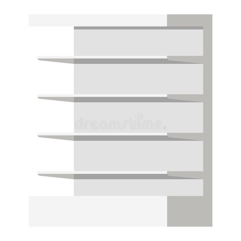 Vectorillustratie van de lege planken van de supermarktdetailhandel vector illustratie Vectorillustratie van de lege planken van de supermarktdetailhandel vector illustratie