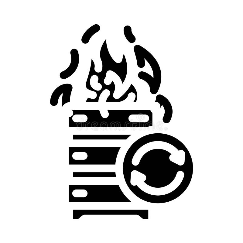 Vectorillustratie van een glyf-icoon voor een disaster recovery datacenter vector illustratie