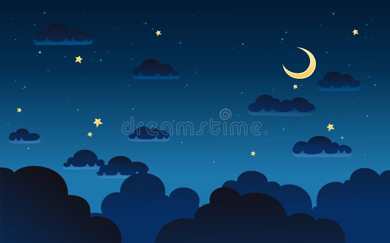 Vectorillustratie van fantasie donkere nacht vector illustratie Vectorillustratie van fantasie donkere nacht vector illustratie