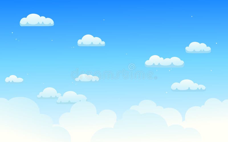Vectorillustratie van heldere bewolkte hemel vector illustratie Vectorillustratie van heldere bewolkte hemel vector illustratie